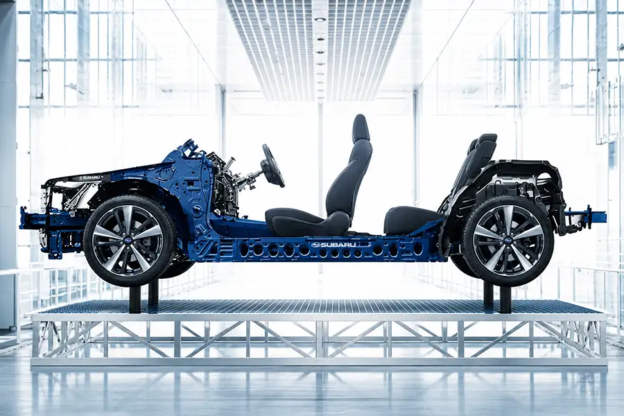 Cấu trúc bệ khung gầm Subaru Global Platform SGP hạ thấp trọng tâm 5mm và tích hợp S-AWD