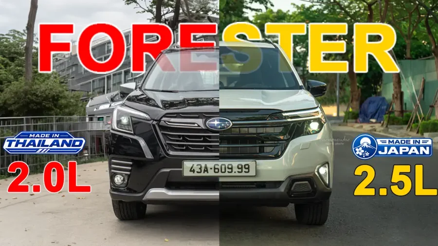 So sánh Subaru Forester nhập Nhật 2.5L và Subaru Forester nhập Thái 2.0L - Forester Nhật và Thái thế hệ mới