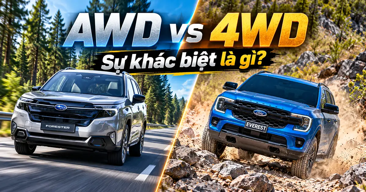 So sánh hệ dẫn động AWD và 4WD: Subaru Forester chạy đường nhựa đối đầu Ford Everest vượt địa hình đất đá