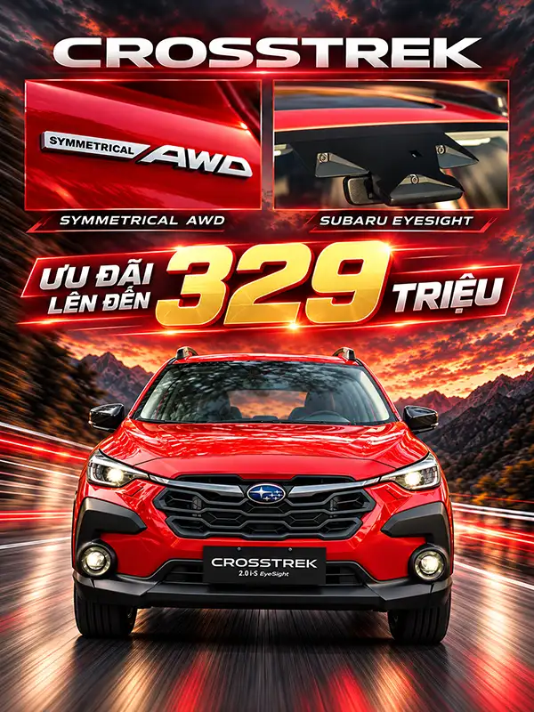 Khuyến mãi Subaru tháng 10/2026 tại Đà Nẵng, ưu đãi đến 360 triệu đồng