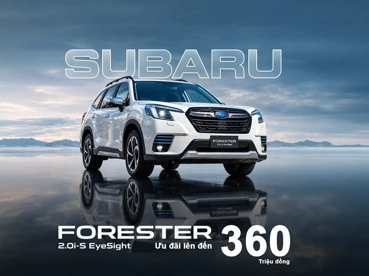 Subaru Forester 2.5i-S EyeSight nhập Nhật màu đỏ, chụp góc phía trước