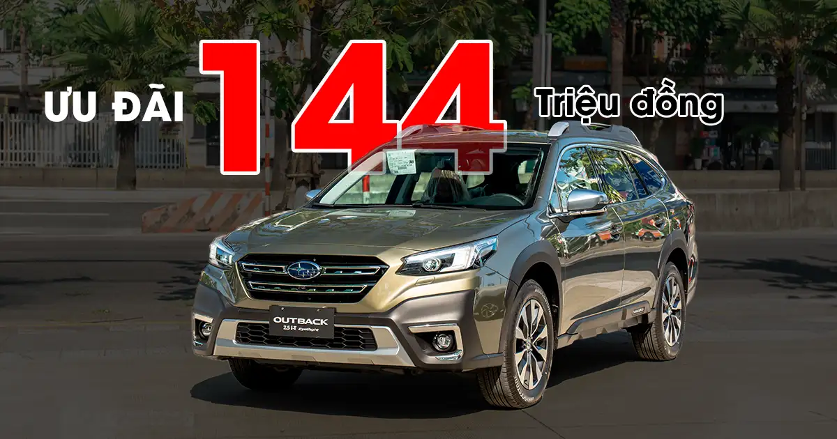 Xe Subaru Outback 2.5 i-T EyeSight ưu đãi 144 triệu đồng tại đại lý miền Trung.