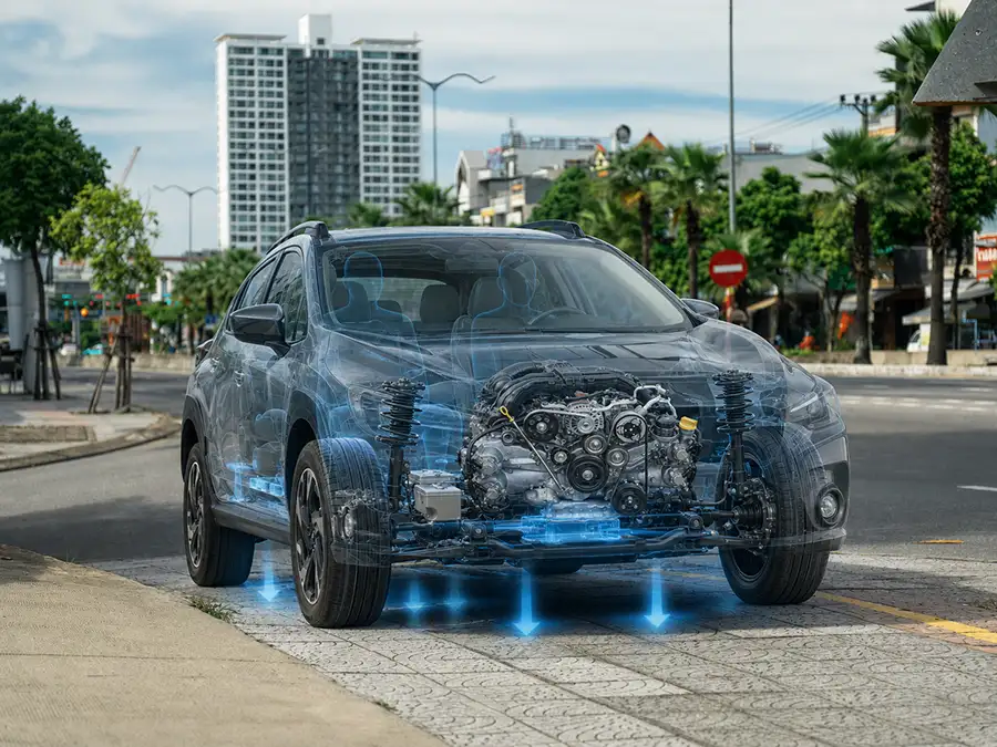 Mô phỏng trọng tâm thấp phân tích ưu nhược điểm động cơ Boxer trên Subaru Crosstrek