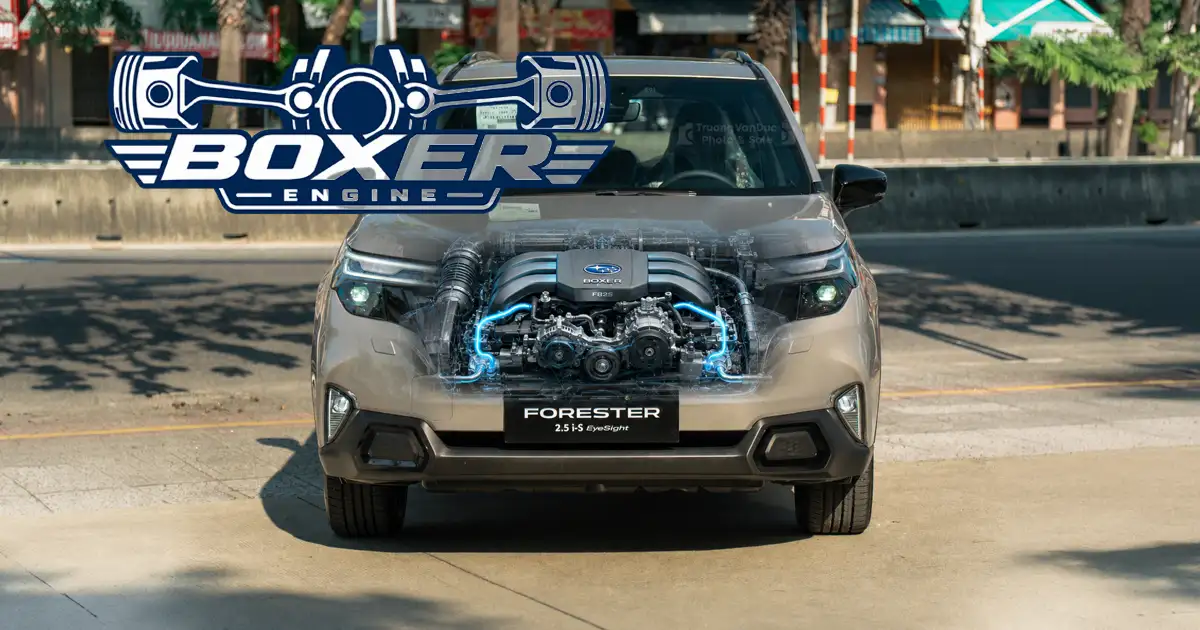 Banner tổng quan chuyên sâu phân tích ưu nhược điểm động cơ Boxer trên xe Subaru