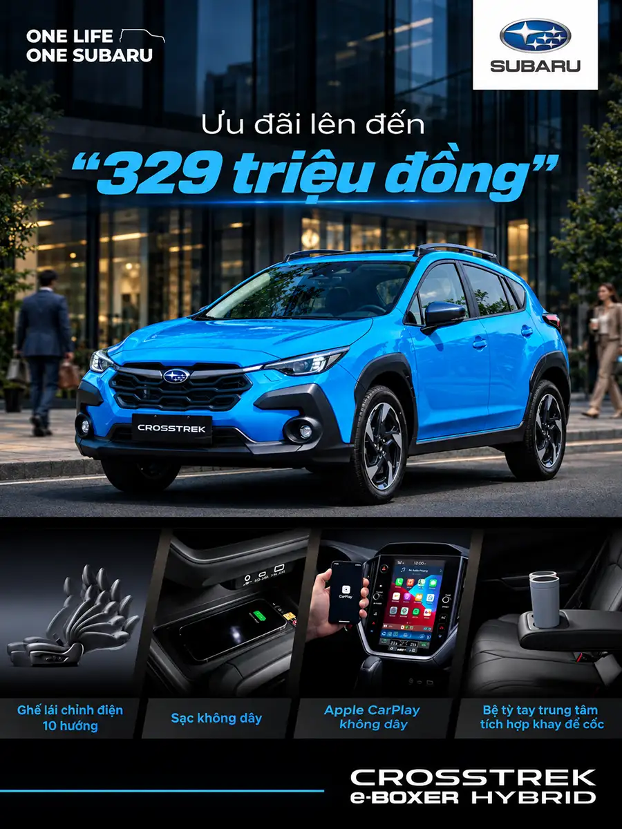 Kiểm tra mẫu xe Subaru có sẵn tại Đà Nẵng